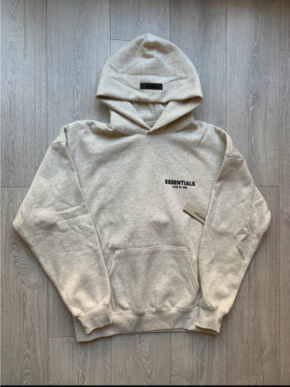 New ESSENTIALS Grey Pullover Hoodie with tags